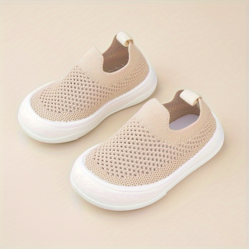 boys trendy solid slip on sock shoes comfy non slip casual breathable soft sole sneakers for kids outdoor activities details 0
