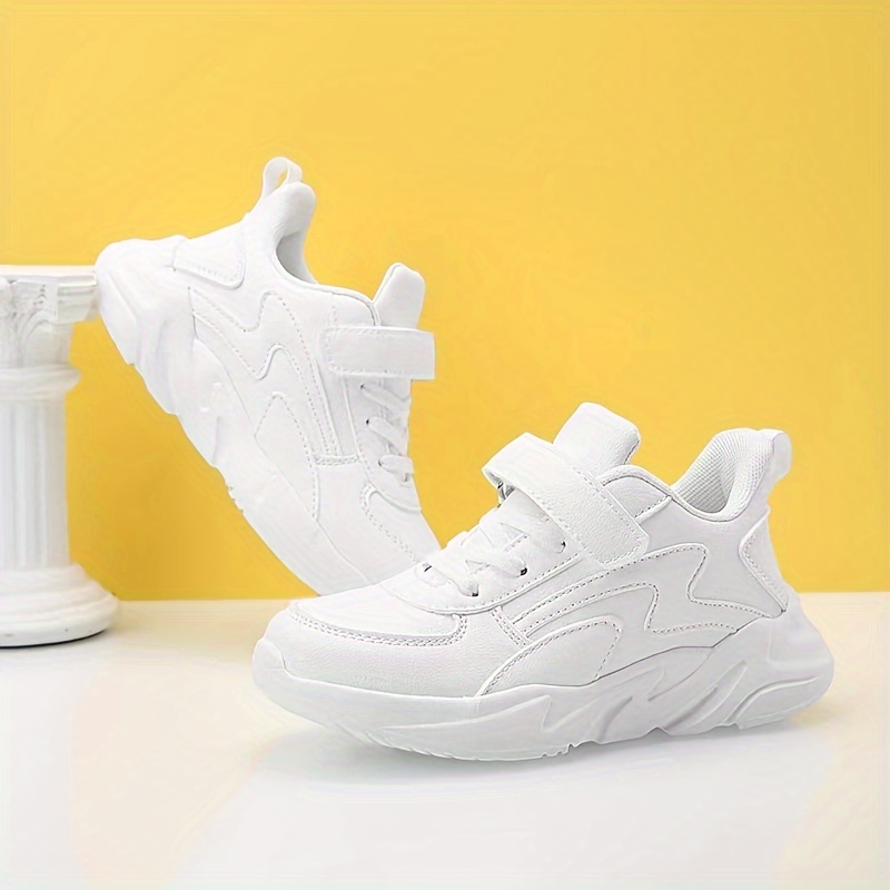 boys trendy solid basketball shoes comfy non slip cushioned sneakers for kids outdoor activities details 2