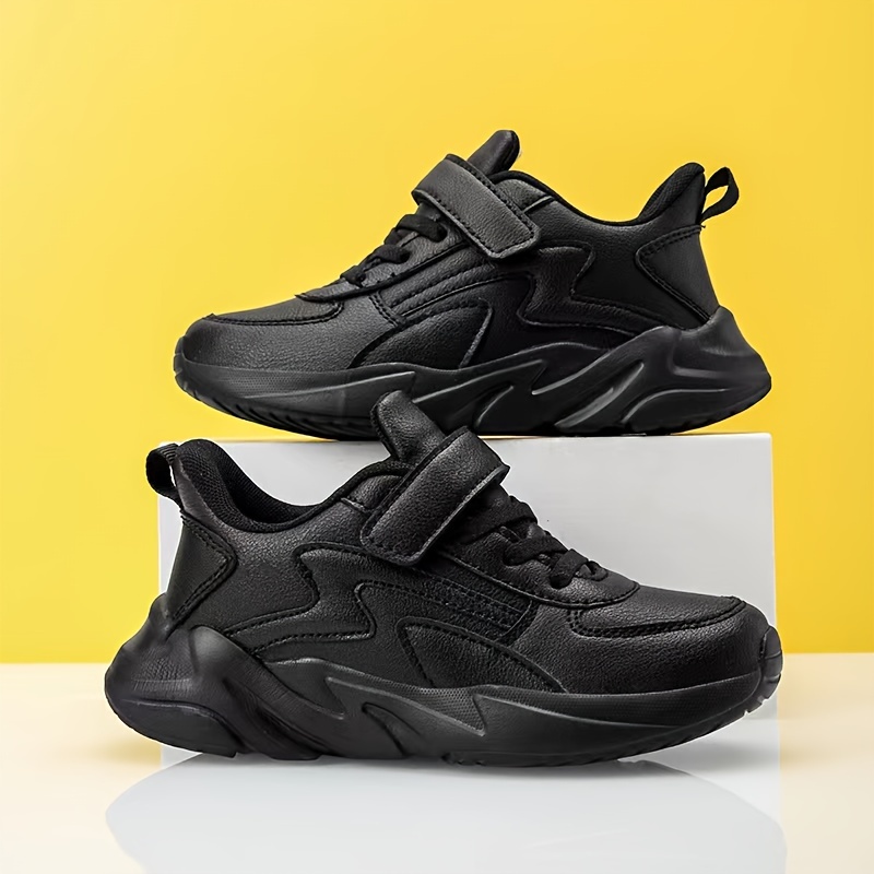 boys trendy solid basketball shoes comfy non slip cushioned sneakers for kids outdoor activities details 3