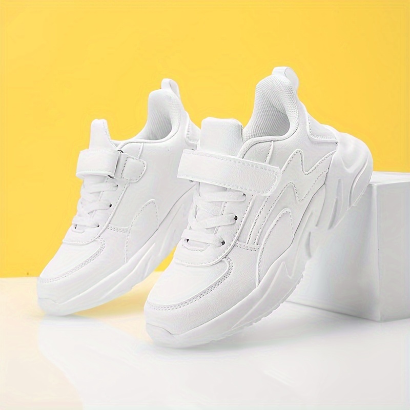 boys trendy solid basketball shoes comfy non slip cushioned sneakers for kids outdoor activities details 4