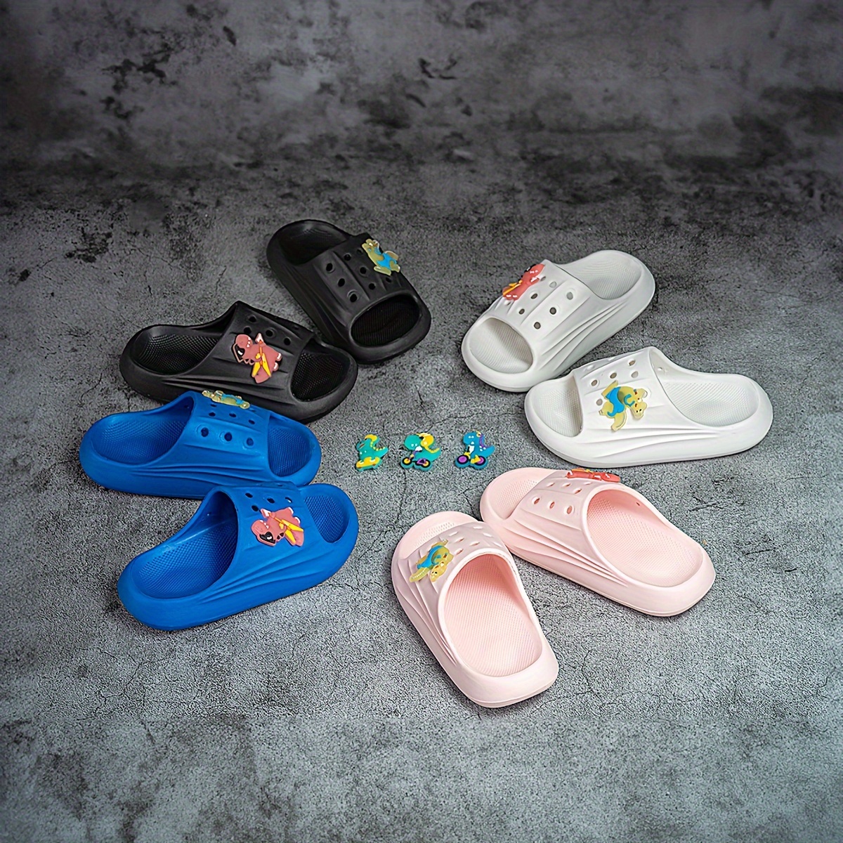 boys casual comfortable open toe water shoes with cute cartoon   dinosaur breathable non slip wear resistant slippers for outdoor beach details 12