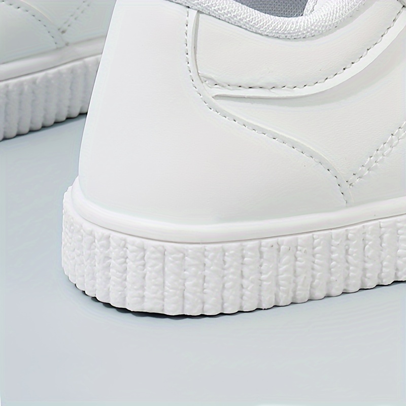 casual comfortable solid color low top sneakers for boys lightweight non slip skateboard details 8