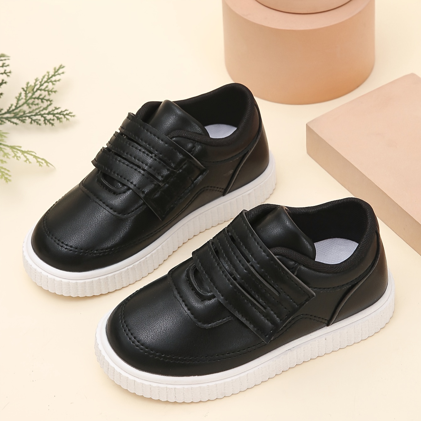 boys trendy solid skate shoes comfy non slip casual soft sole sneakers for kids outdoor activities details 3