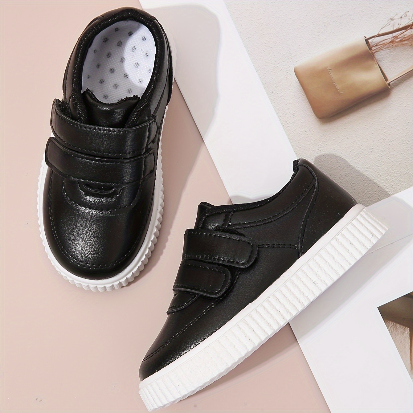 boys trendy solid skate shoes comfy non slip casual soft sole sneakers for kids outdoor activities details 4