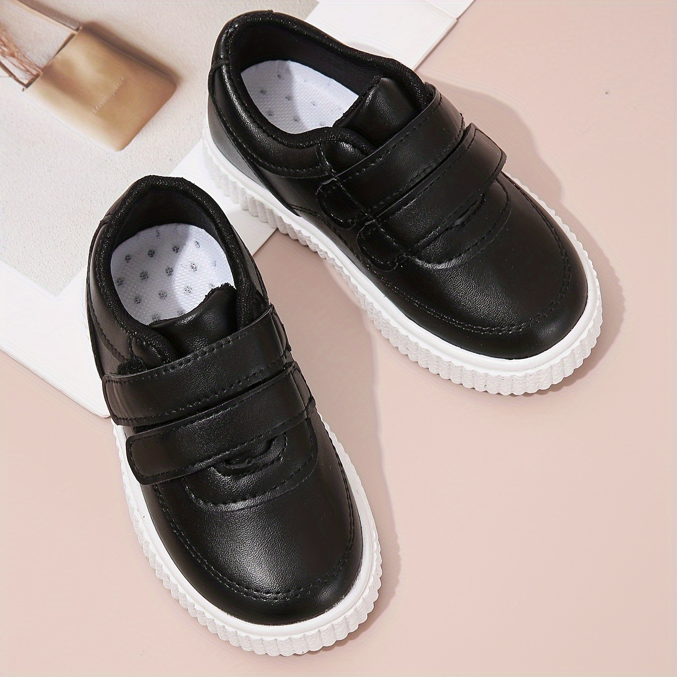 boys trendy solid skate shoes comfy non slip casual soft sole sneakers for kids outdoor activities details 5