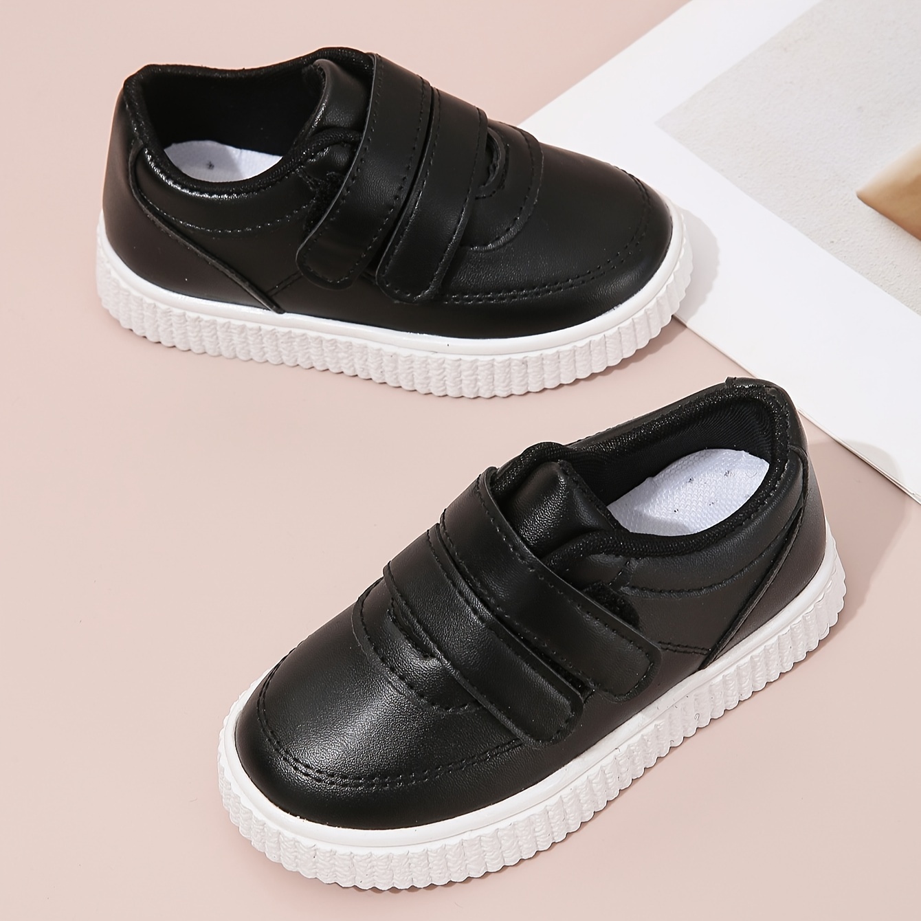 boys trendy solid skate shoes comfy non slip casual soft sole sneakers for kids outdoor activities details 7