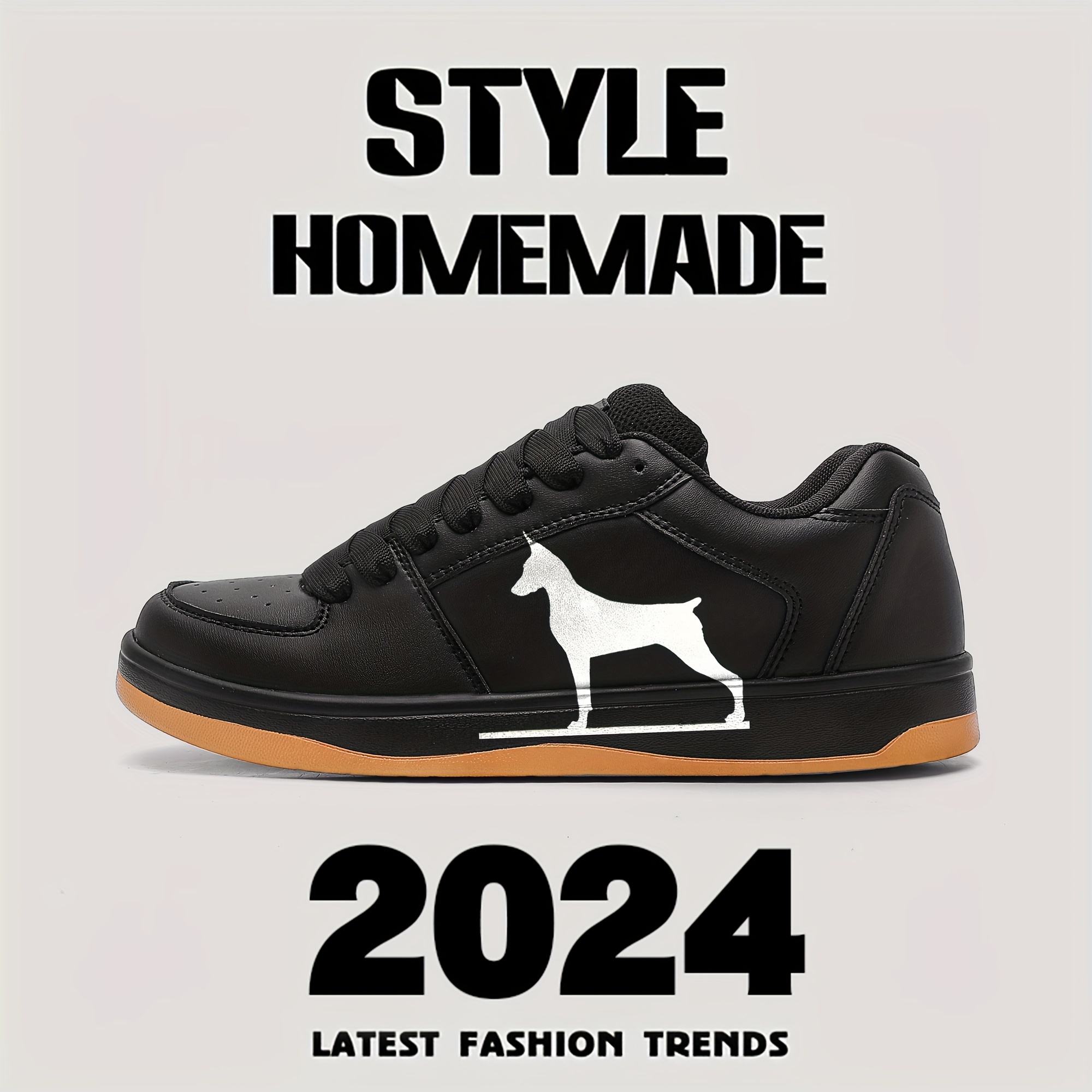 boys fashion sneakers low top casual sports shoes with solid color lace up closure round toe pu upper sole fabric inner   comfort footwear for   over 14 years old details 0