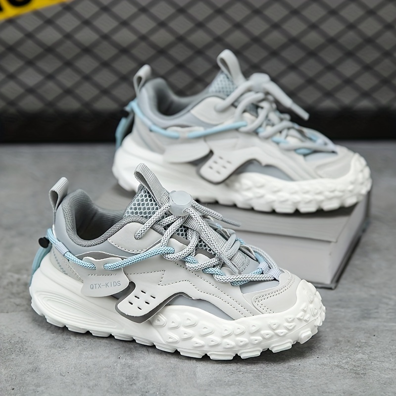 boys trendy chunky shoes comfy non slip soft sole sneakers for kids outdoor activities details 0