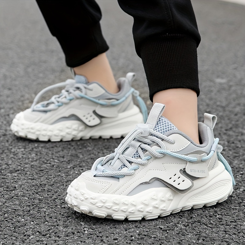 boys trendy chunky shoes comfy non slip soft sole sneakers for kids outdoor activities details 2