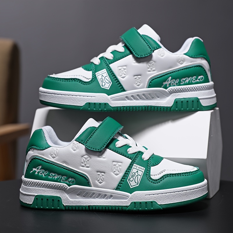 boys trendy reflective design skate     comfy non slip casual sneakers for kids outdoor activities details 7