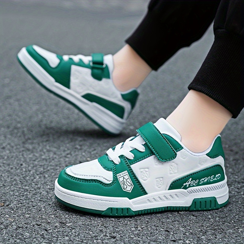 boys trendy reflective design skate     comfy non slip casual sneakers for kids outdoor activities details 8