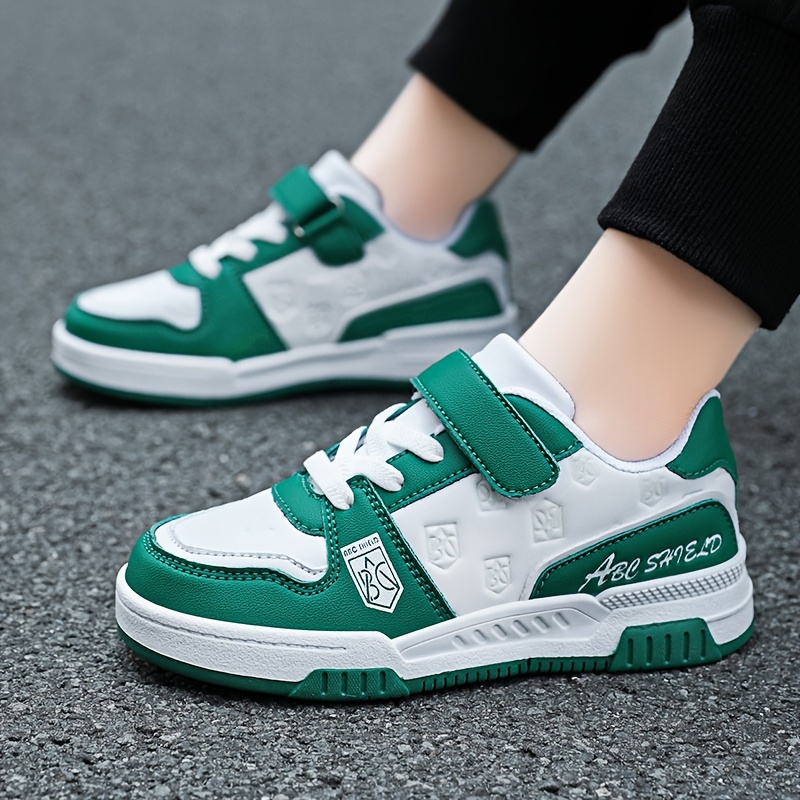 boys trendy reflective design skate     comfy non slip casual sneakers for kids outdoor activities details 9