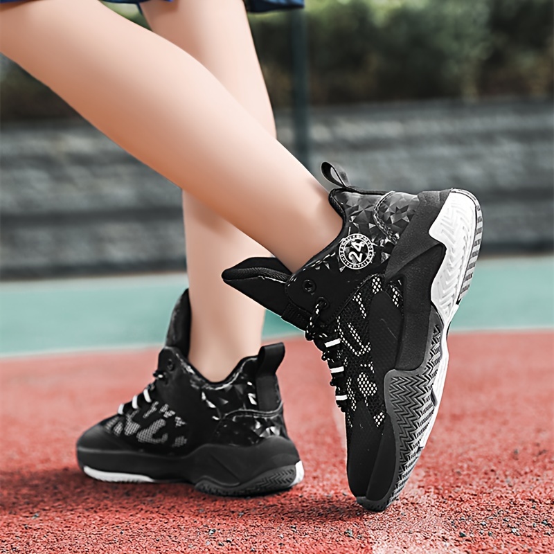 boys trendy basketball shoes comfy non slip lace up casual sneakers for kids outdoor activities details 5