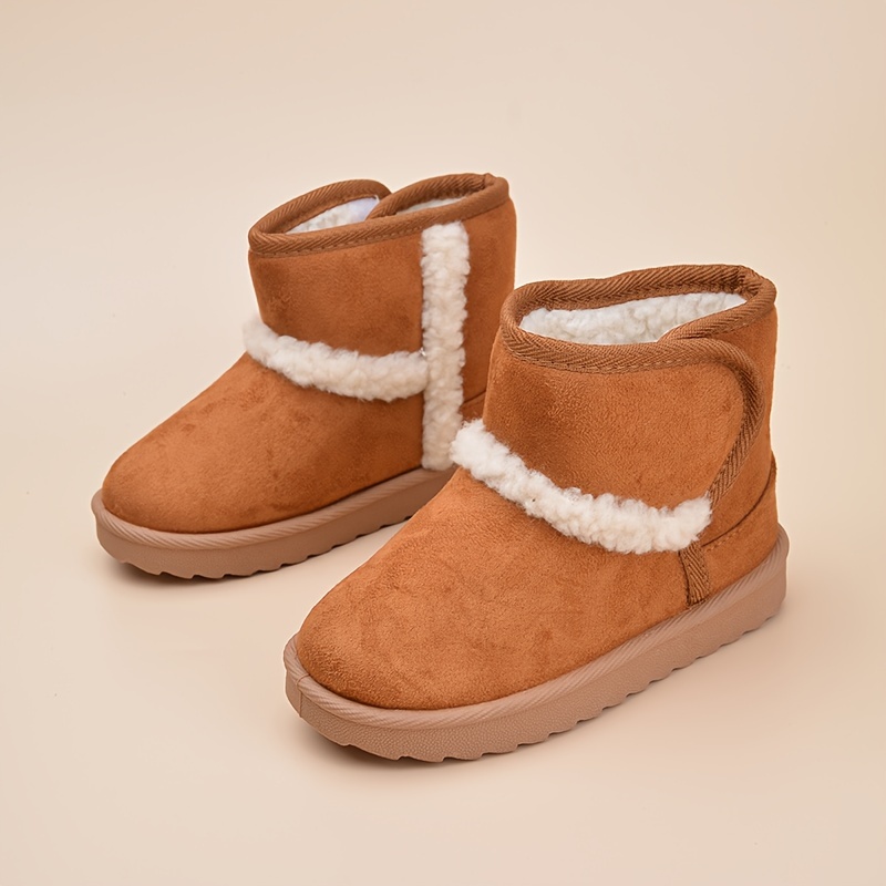 comfortable non slip snow plus fleece slip on boots for indoor outdoor walking winter details 1