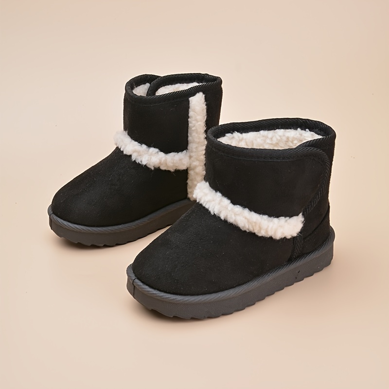 comfortable non slip snow plus fleece slip on boots for indoor outdoor walking winter details 2