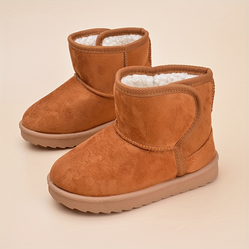 comfortable non slip snow plus fleece slip on boots for indoor outdoor walking winter details 3