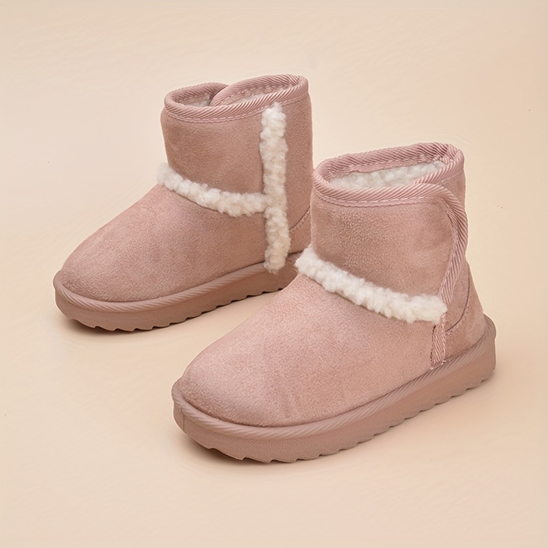 comfortable non slip snow plus fleece slip on boots for indoor outdoor walking winter details 4
