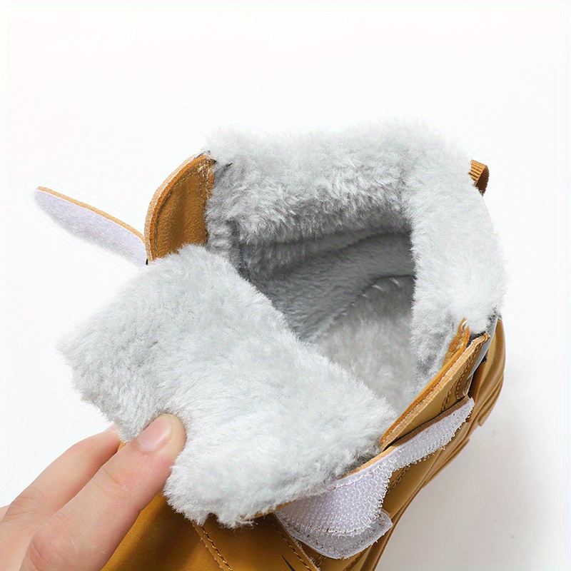 comfortable snow boots with for boys plus fleece boots for outdoor walking hiking autumn and winter details 0