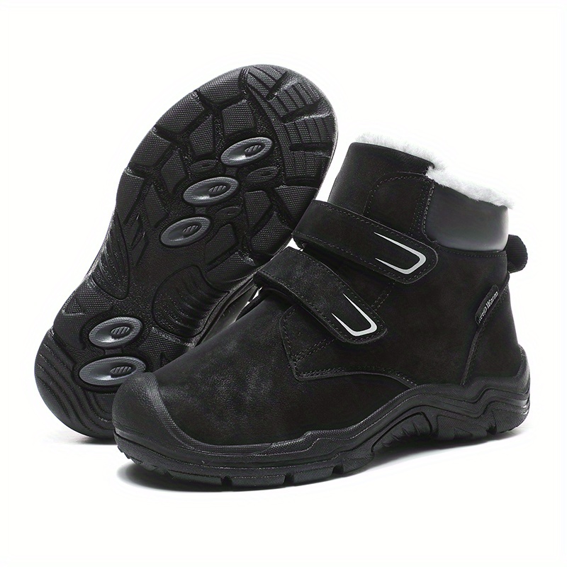 comfortable snow boots with for boys plus fleece boots for outdoor walking hiking autumn and winter details 3