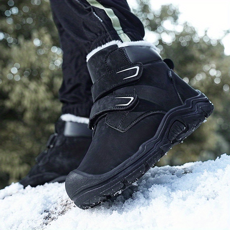 comfortable snow boots with for boys plus fleece boots for outdoor walking hiking autumn and winter details 4
