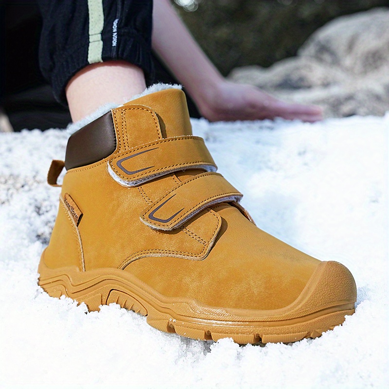 comfortable snow boots with for boys plus fleece boots for outdoor walking hiking autumn and winter details 5