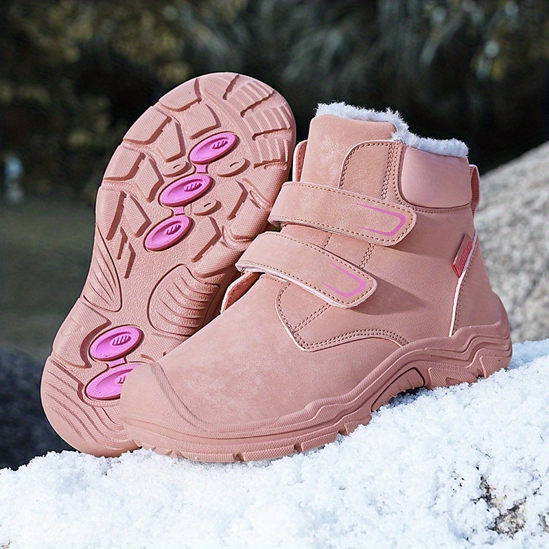 comfortable snow boots with for boys plus fleece boots for outdoor walking hiking autumn and winter details 6