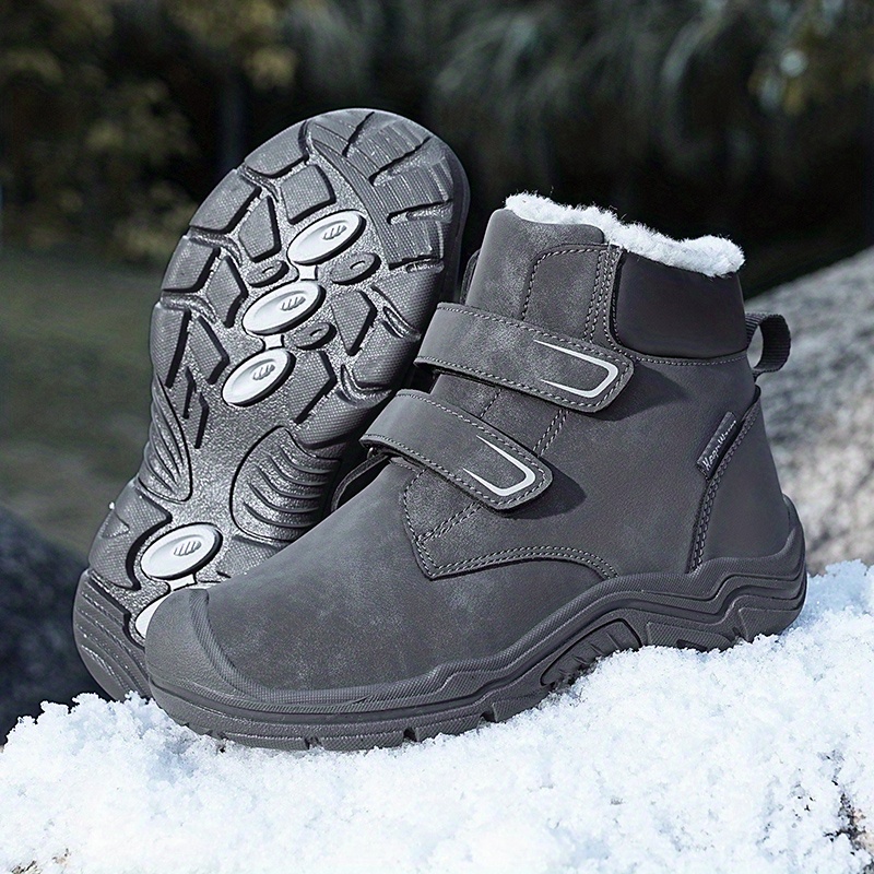 comfortable snow boots with for boys plus fleece boots for outdoor walking hiking autumn and winter details 7