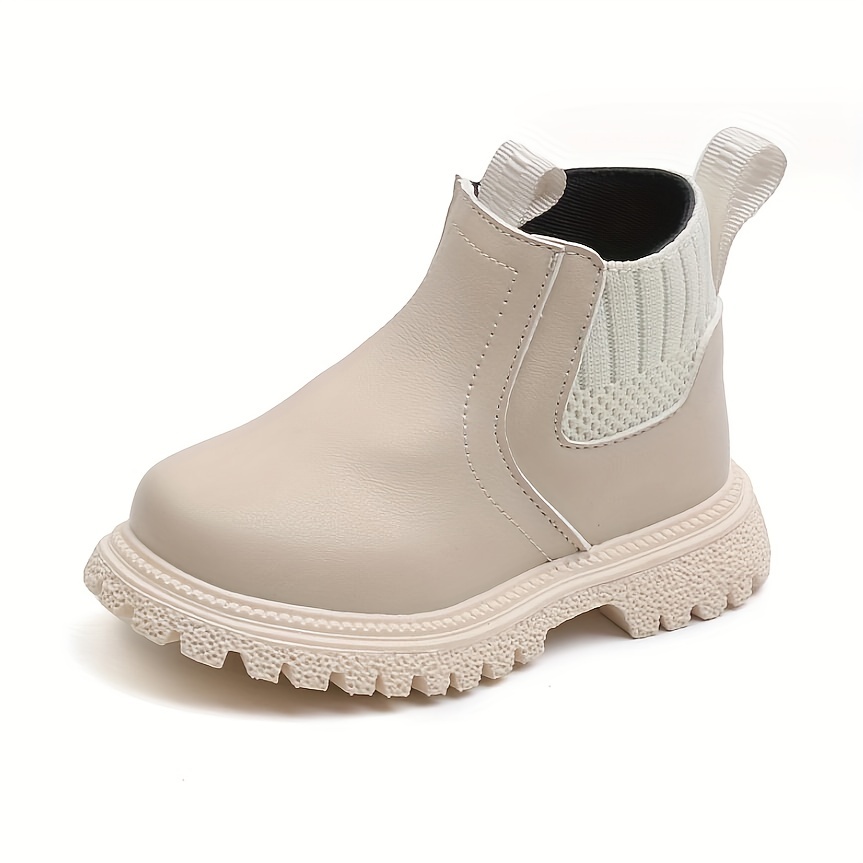trendy cool solid color boots with zipper for boys lightweight non slip boots for indoor autumn details 6