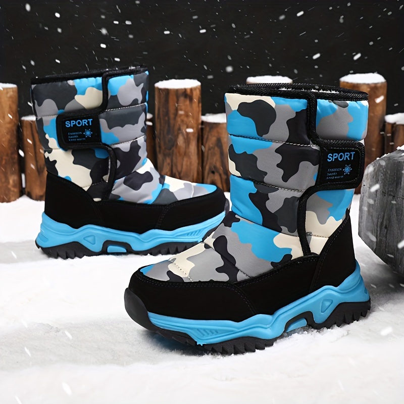casual camouflage comfortable plus fleece boots for indoor outdoor walking autumn and winter details 1