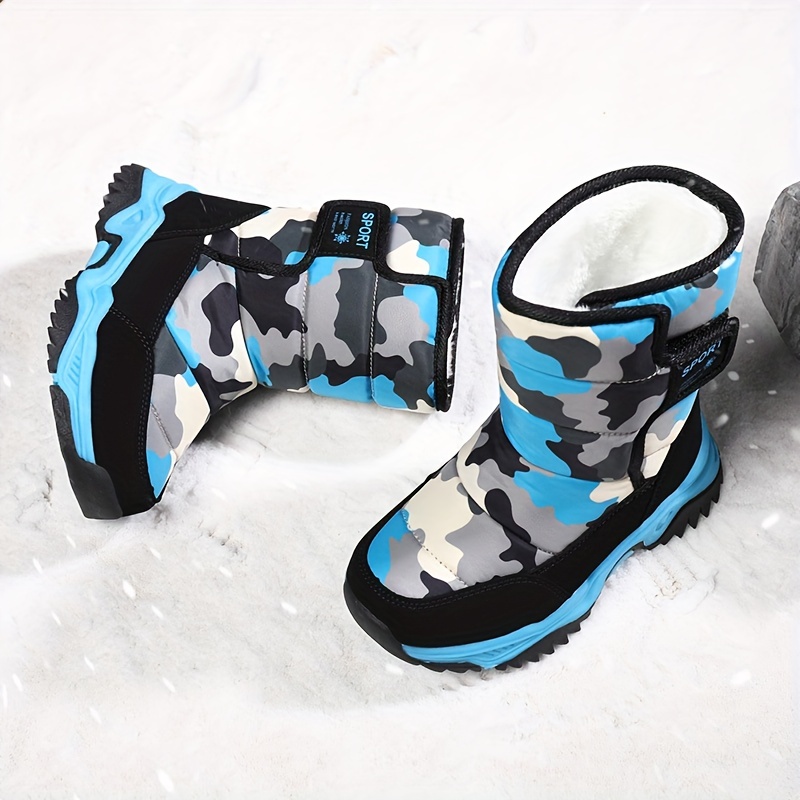 casual camouflage comfortable plus fleece boots for indoor outdoor walking autumn and winter details 5