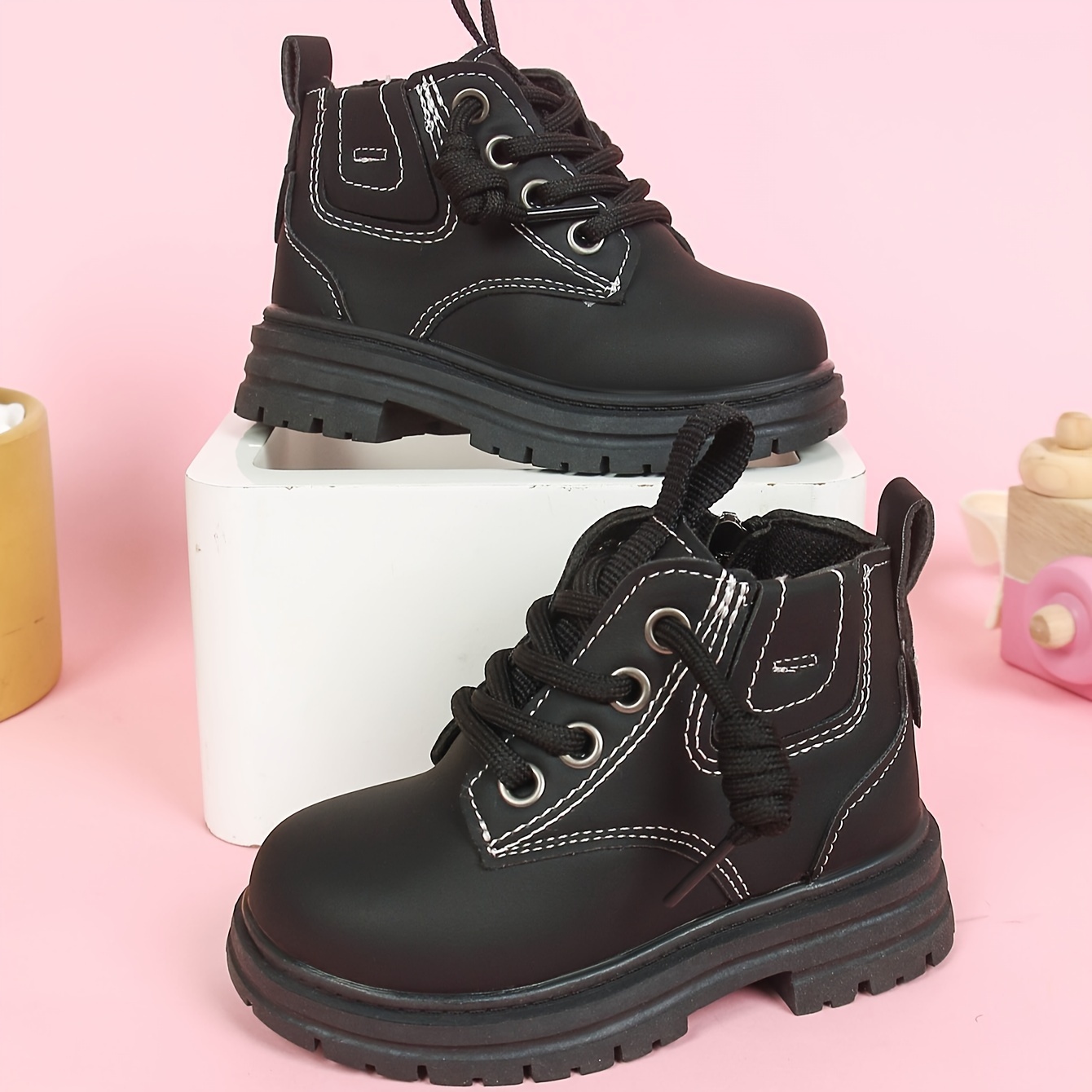 trendy cool boots with zipper for boys lightweight non slip boots for indoor autumn and winter details 4