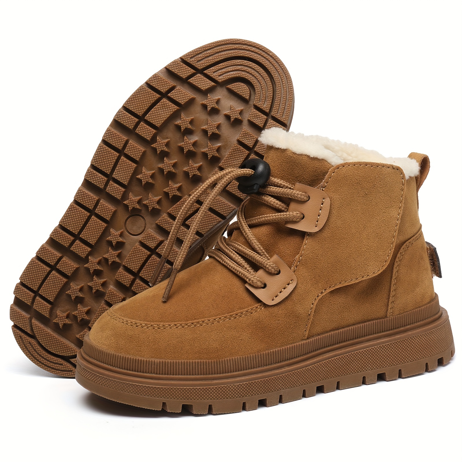comfortable non slip   soft and   fleece boots for outdoor walking hiking autumn and winter details 4