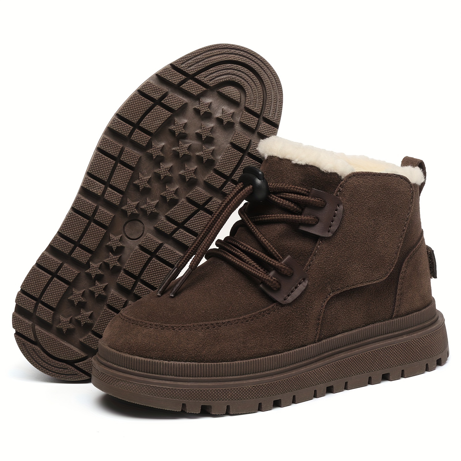 comfortable non slip   soft and   fleece boots for outdoor walking hiking autumn and winter details 7