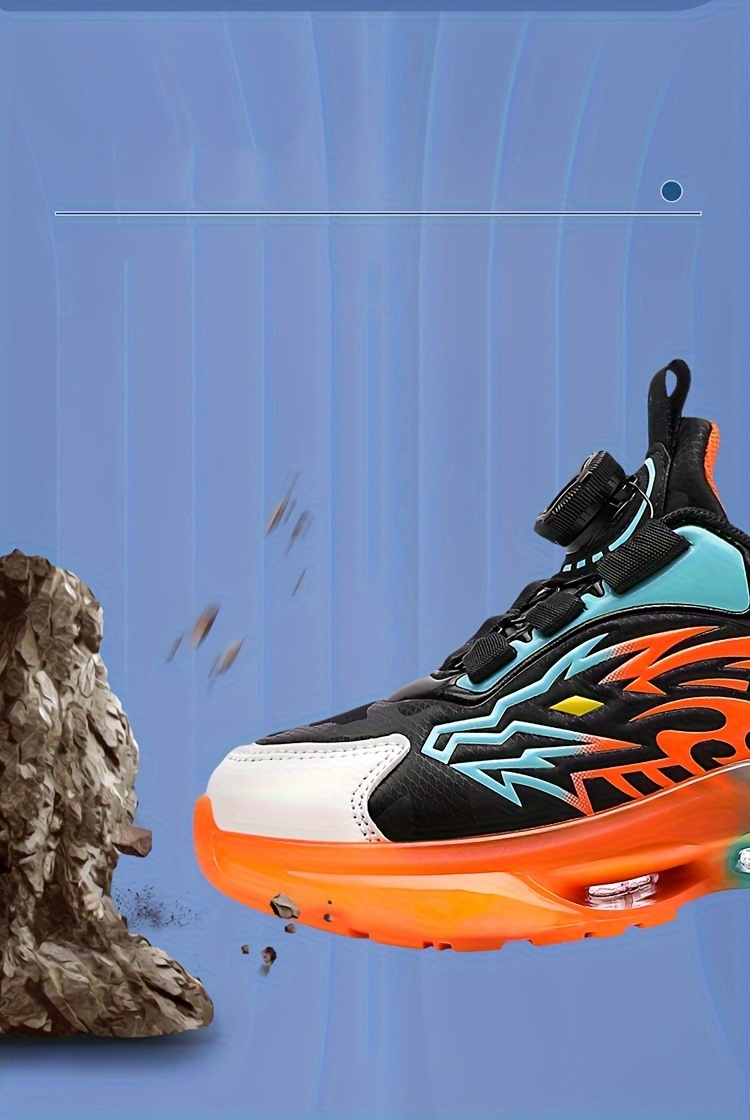 boys basketball shoes with rotating comfy breathable non slip shock absorption sneakers for indoor running walking details 10