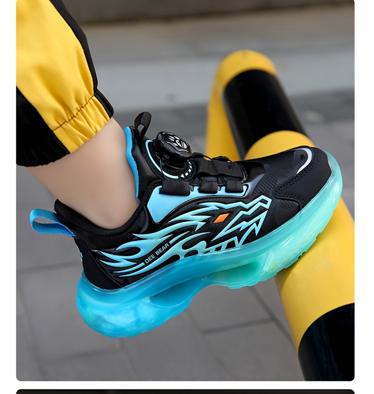boys basketball shoes with rotating comfy breathable non slip shock absorption sneakers for indoor running walking details 16