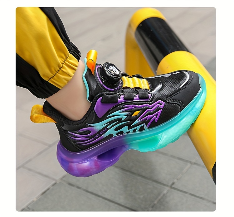 boys basketball shoes with rotating comfy breathable non slip shock absorption sneakers for indoor running walking details 20
