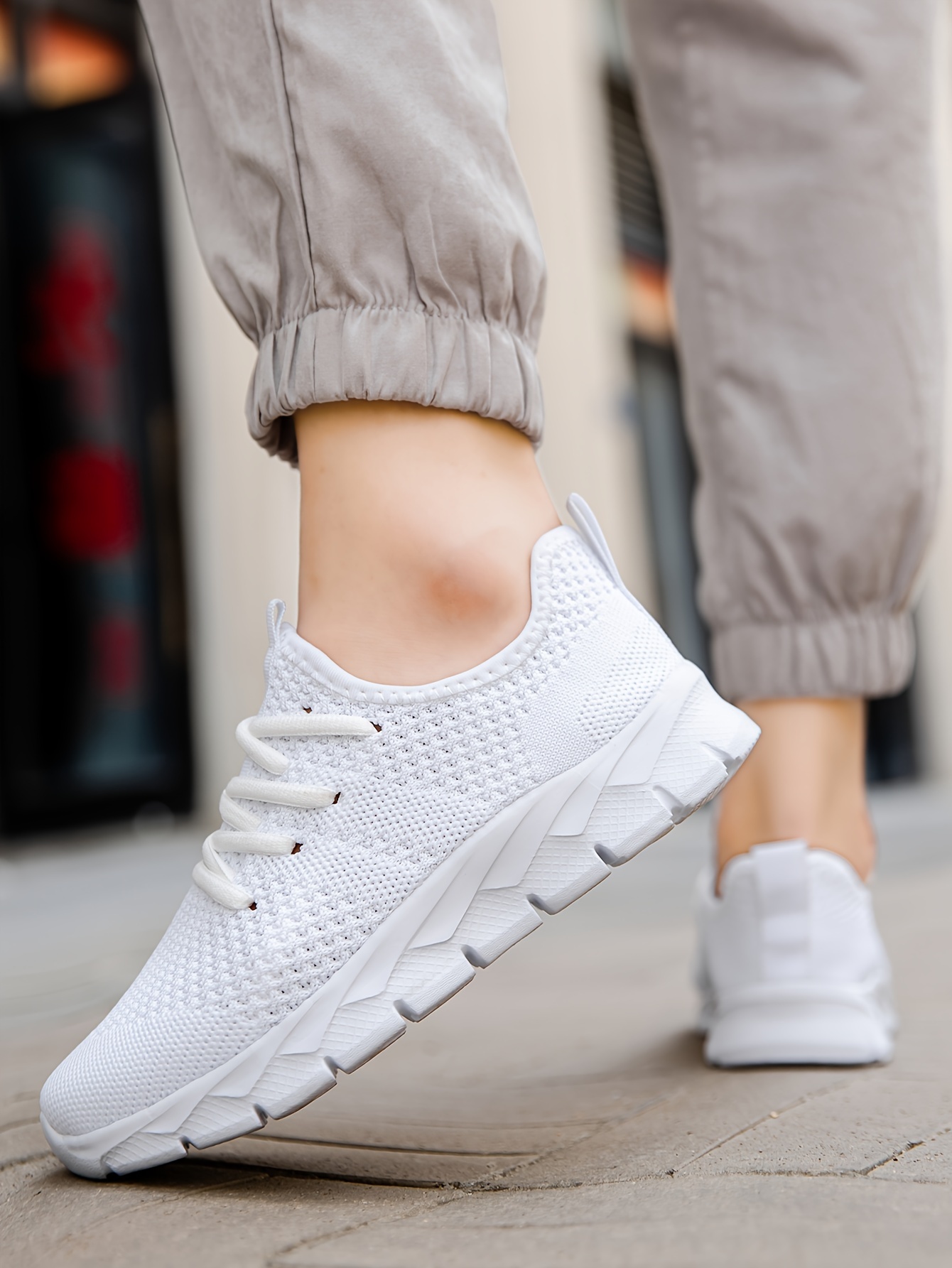 casual breathable woven sneakers for boys lightweight anti slip low top lace up sneakers for indoor outdoor details 7