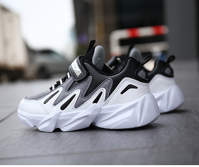 boys trendy chunky shoes comfy non slip casual soft sole sneakers for outdoor activities details 2