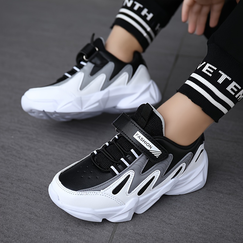 boys trendy chunky shoes comfy non slip casual soft sole sneakers for outdoor activities details 5
