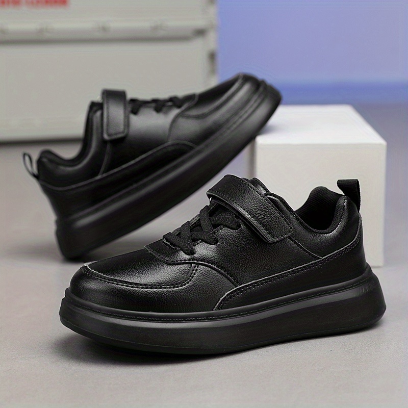 trendy solid color sneakers for boys casual breathable lightweight comfortable sneakers for outdoor walking running details 0