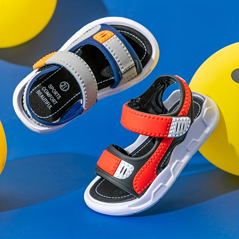 casual breathable open toe sandals for boys lightweight anti slip sandals for indoor outdoor beach summer details 3