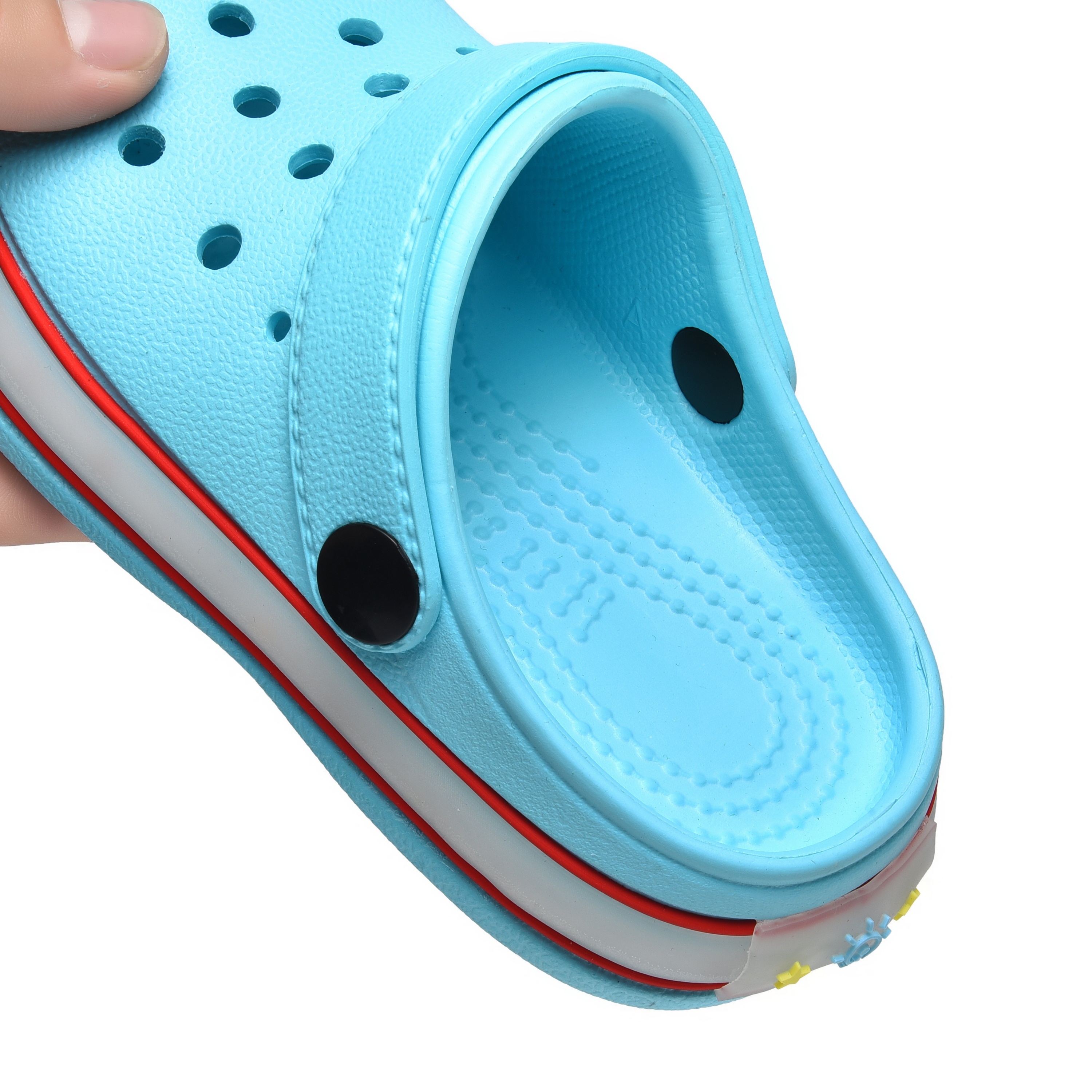kids boys girls led clogs cute lightweight summer slides sandals details 7
