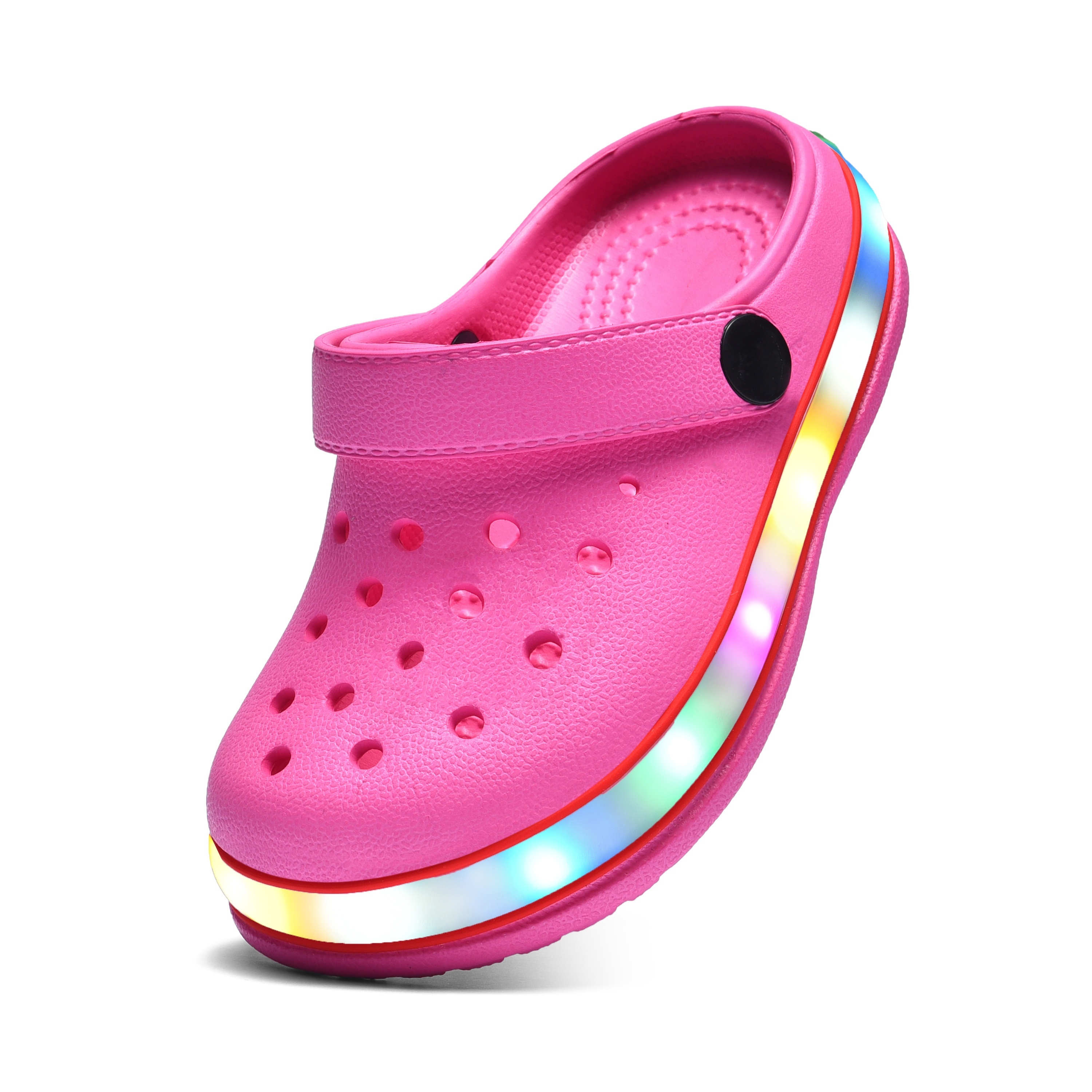 kids boys girls led clogs cute lightweight summer slides sandals details 9