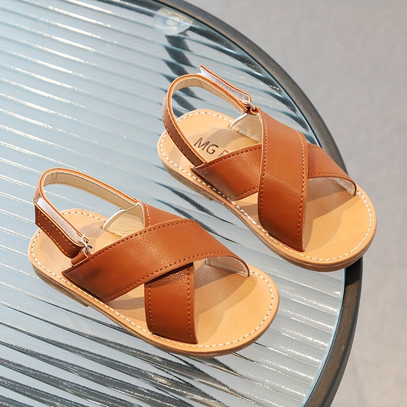 boys girls sandals soft flat open toe for toddler kids children spring and summer details 3