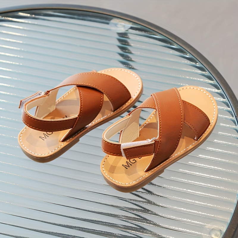 boys girls sandals soft flat open toe for toddler kids children spring and summer details 6