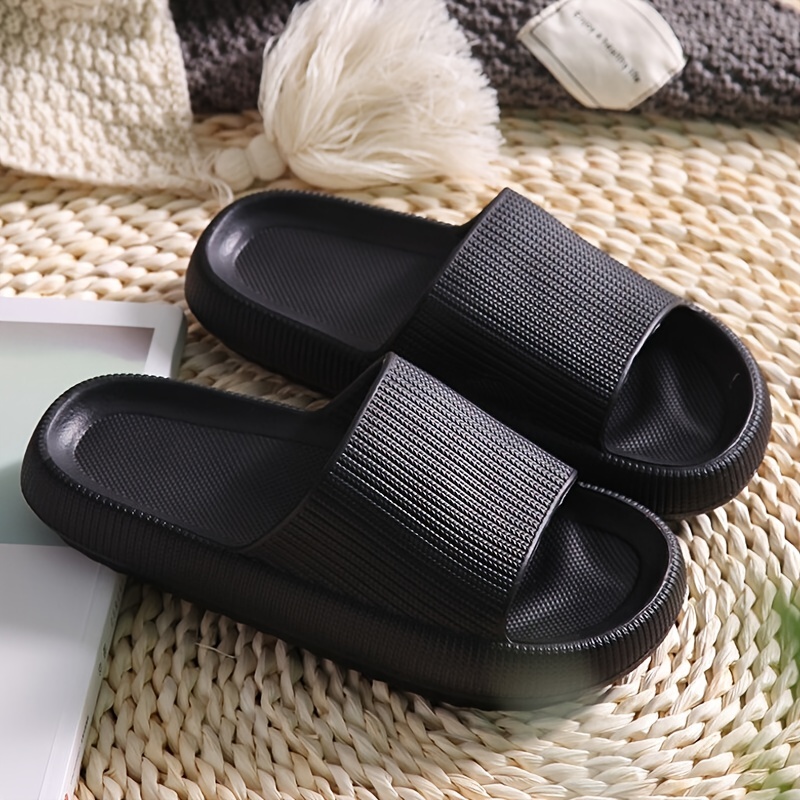 kids soft non slip slippers solid slides for indoor and outdoor details 0
