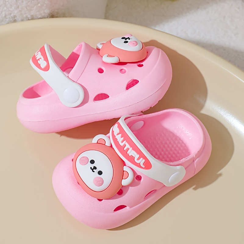 trendy cute cartoon slip on sandals for boys breathable non slip clogs for indoor outdoor beach details 0