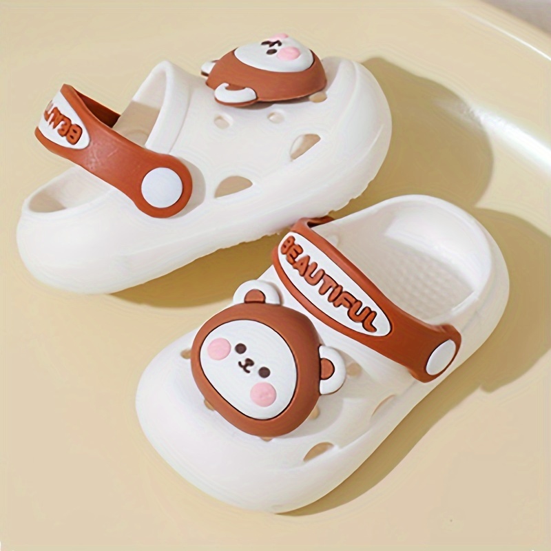 trendy cute cartoon slip on sandals for boys breathable non slip clogs for indoor outdoor beach details 1