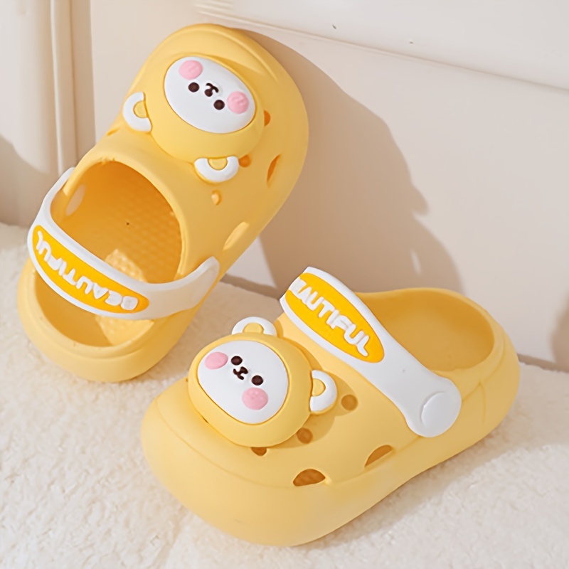 trendy cute cartoon slip on sandals for boys breathable non slip clogs for indoor outdoor beach details 3