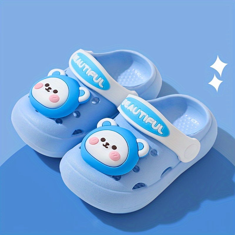 trendy cute cartoon slip on sandals for boys breathable non slip clogs for indoor outdoor beach details 7